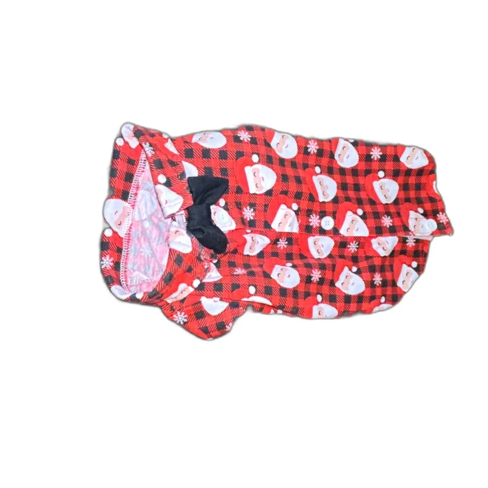 Santa Claus Dog Outfit Bow Tie Small